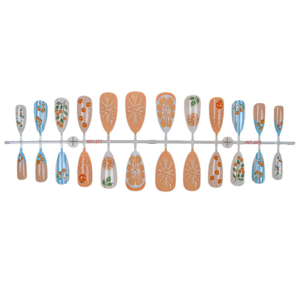 Künstlerisches Press-On-Nagelset Brehn