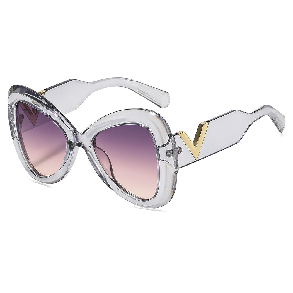 Damen Cat-Eye Sonnenbrille mit luxuriösen Metallakzenten Brehn