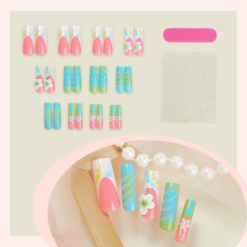 Floral-Themed Press-On Nagel Kunst Set Brehn