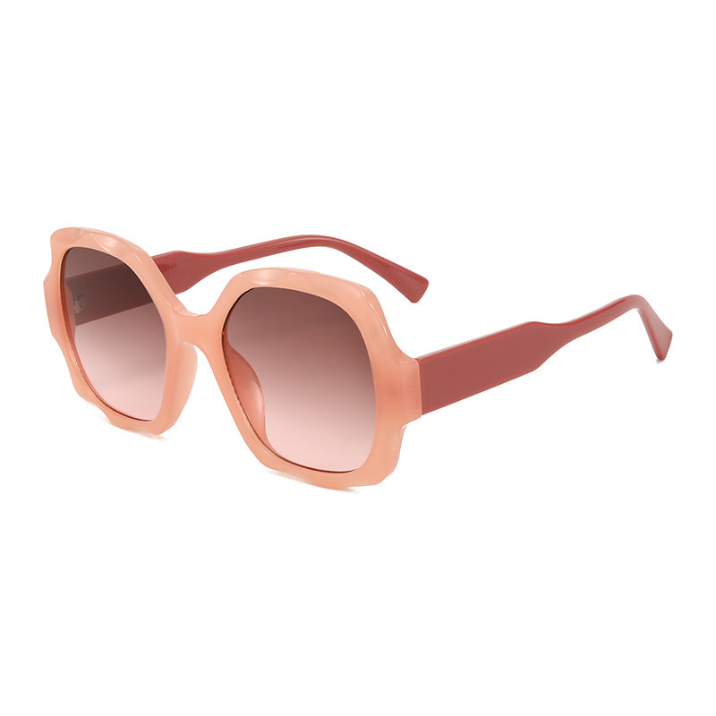 Damen Designer-Sonnenbrille mit innovativem, achteckigem Rahmen Brehn
