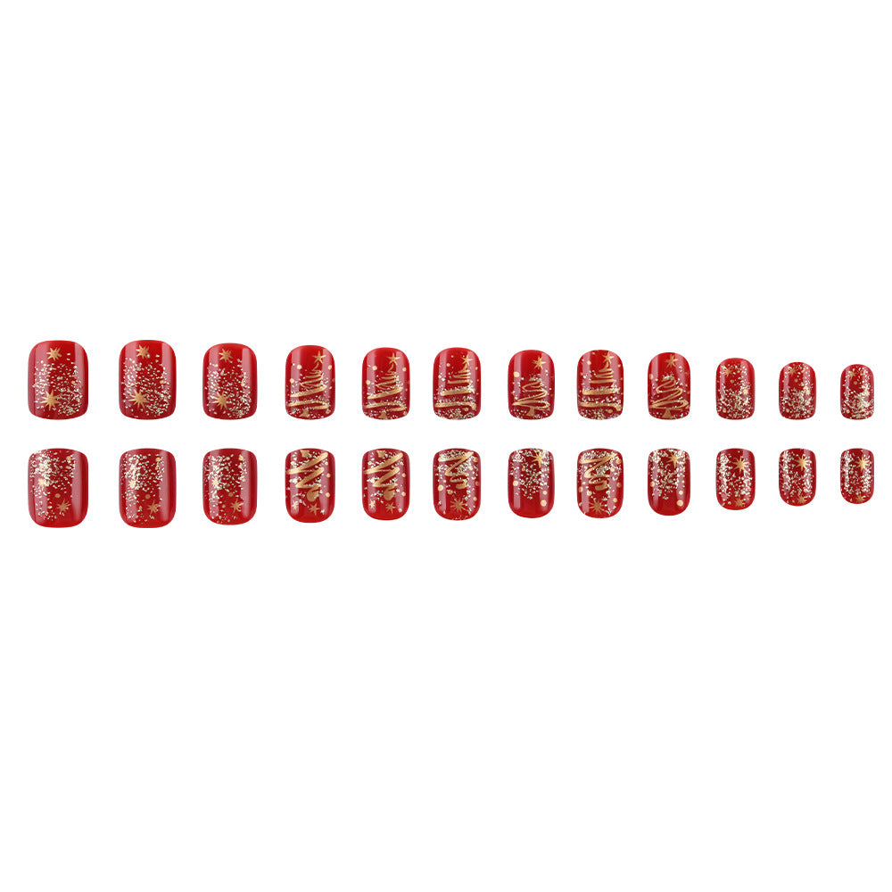 Festliche Feiertags-Themen Press-On Nagelkunst Brehn