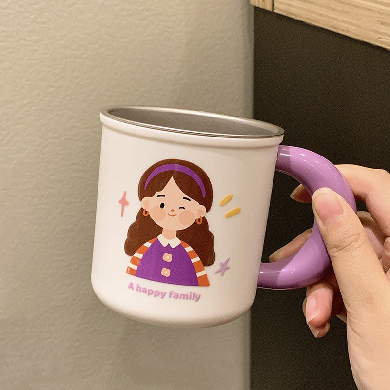 Edelstahlkeramiktasse mit Fröhlichem Familienmotiv Brehn