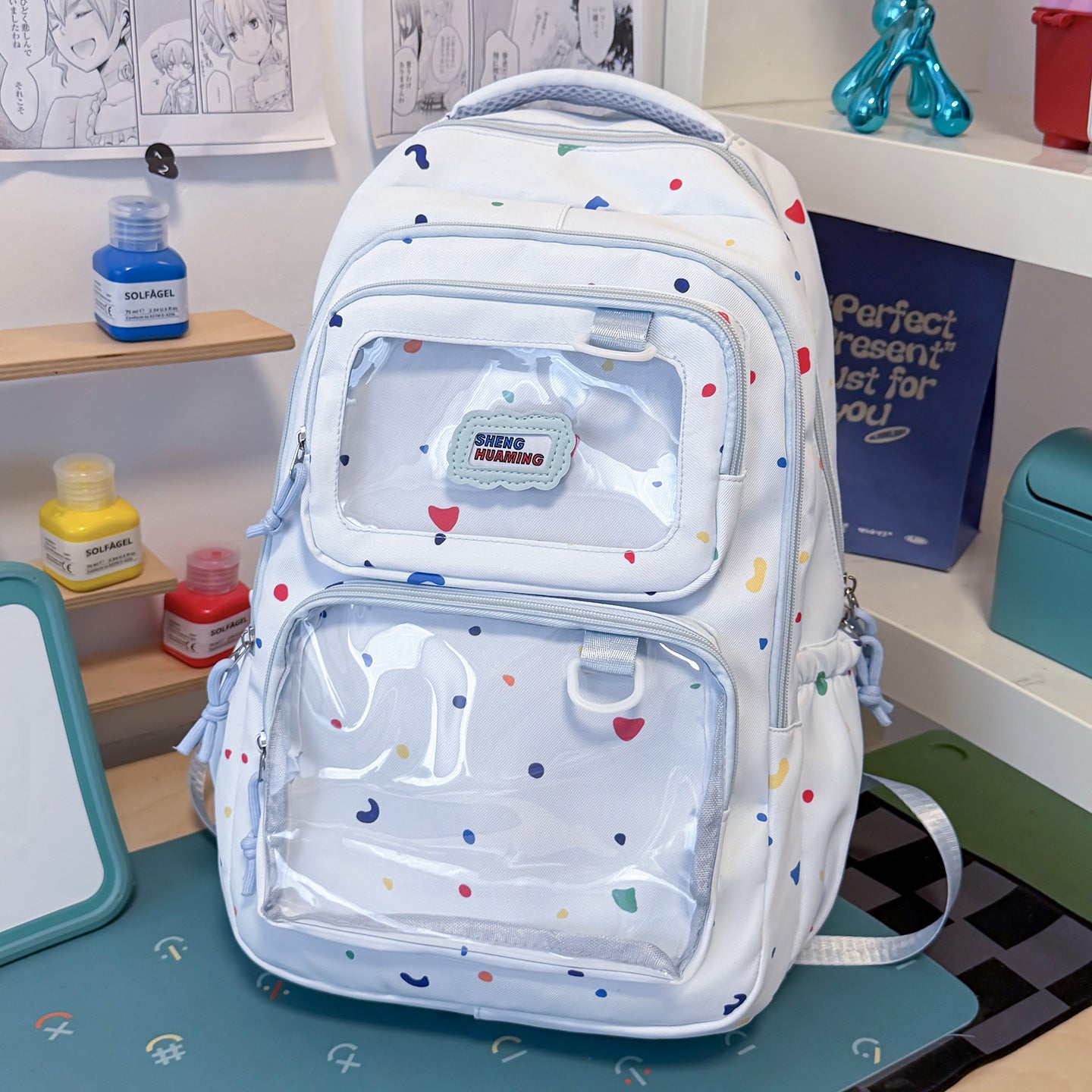 Spaß gemusterter Schulrucksack