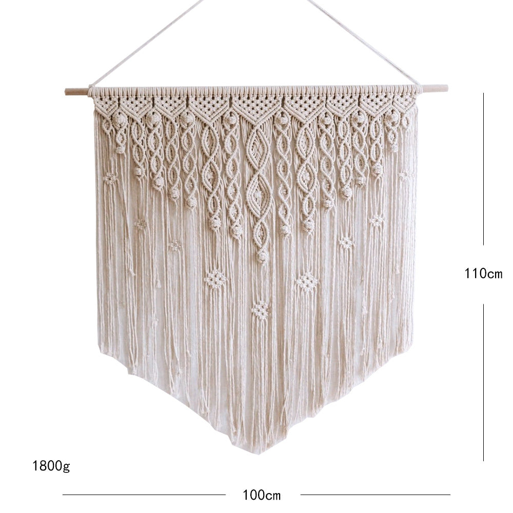 Elegante Makramee Wandbehängung mit künstlerischem Design
