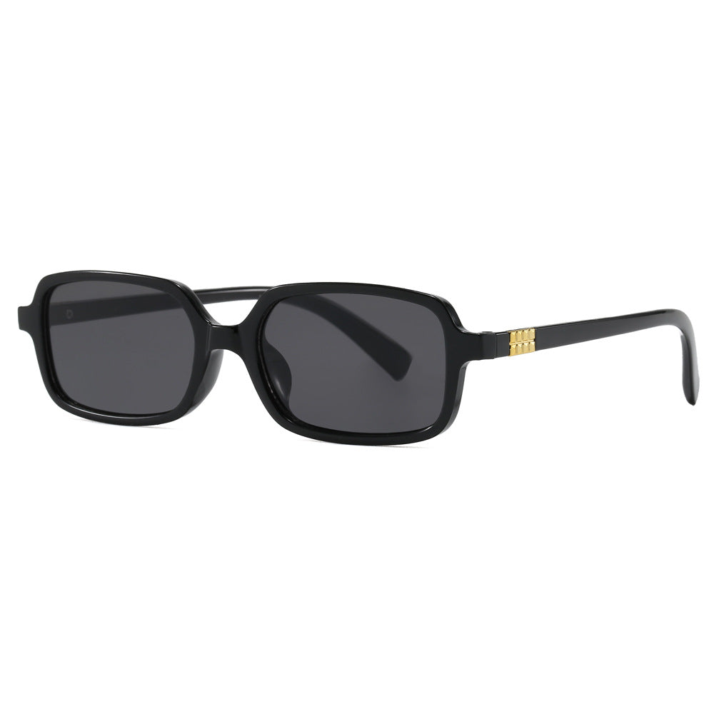 Damen modische quadratische Brille mit elegantem Kunststoffrahmen und goldenen Akzenten Brehn