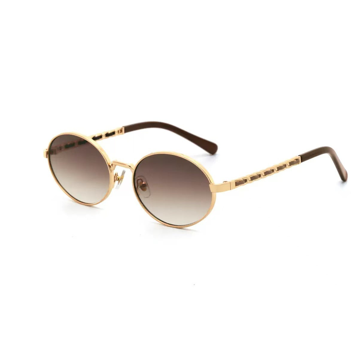 Damen elegante runde Sonnenbrille mit luxuriösem Rahmen und komfortablen Bügeln Brehn