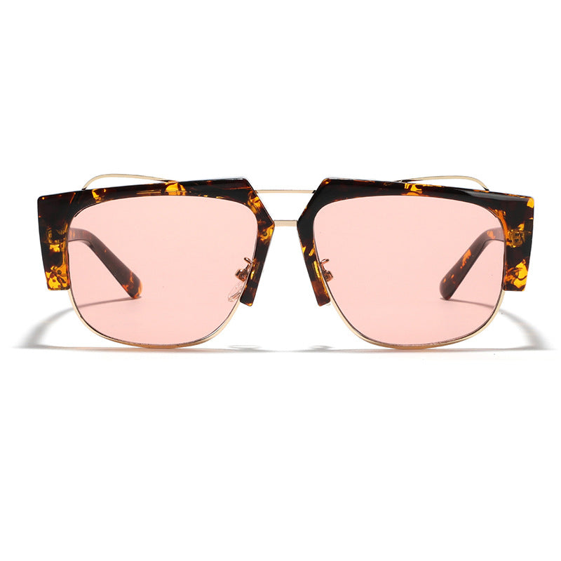 Damen trendige quadratische Sonnenbrille mit kontrastierendem Rahmen Brehn