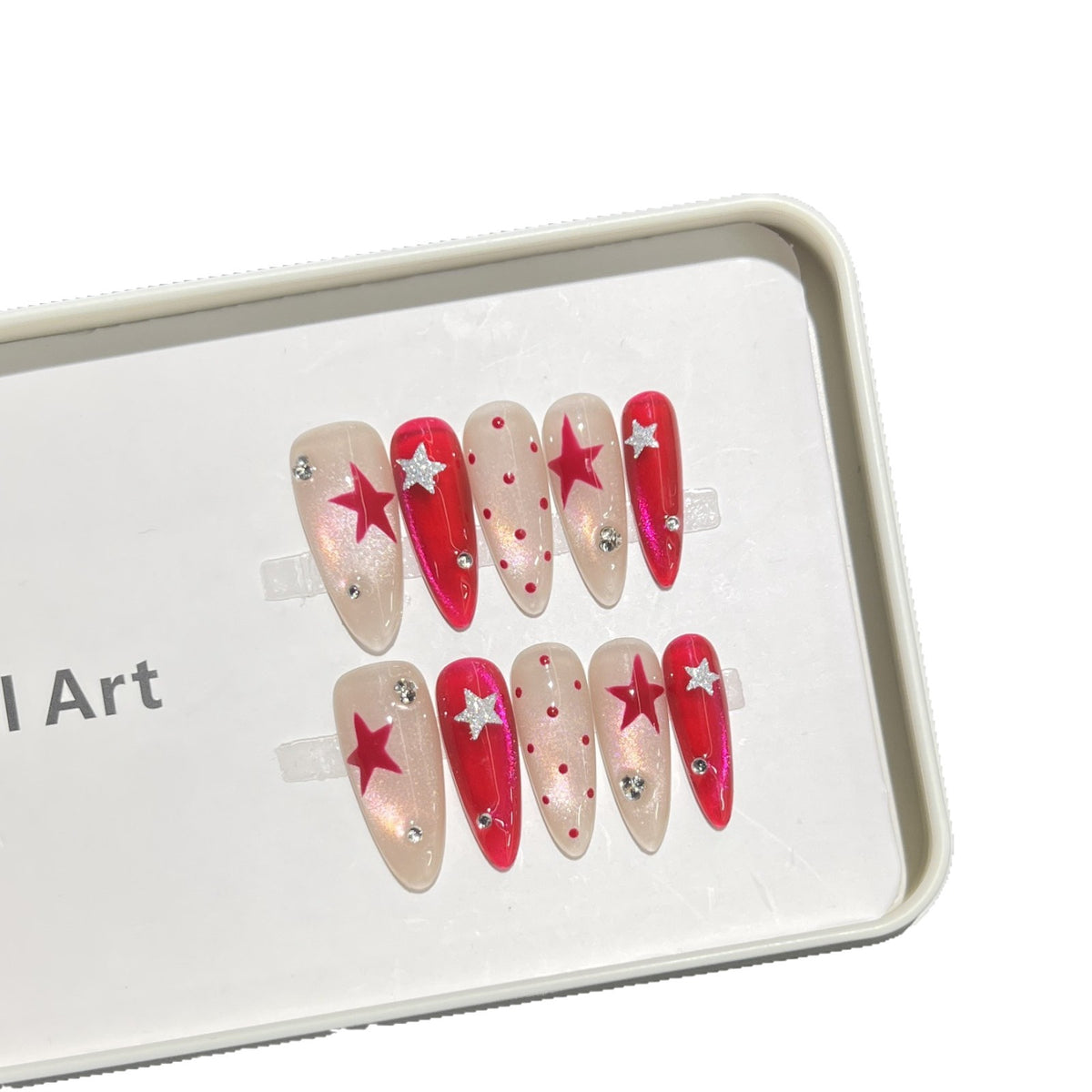 Star-Accent Druck-auf-Nagelset Brehn