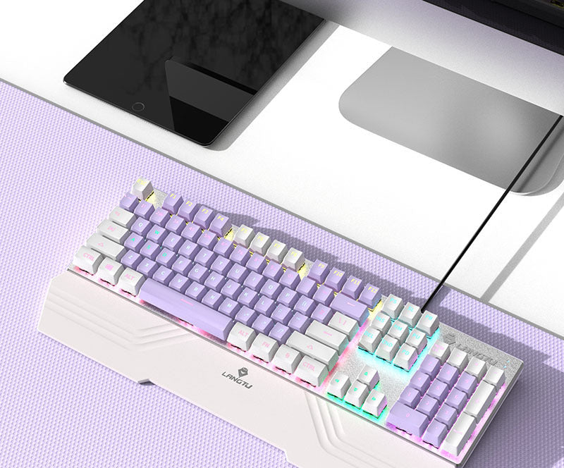 Verdrahtete mechanische Tastatur mit RGB-Beleuchtungseffekten Brehn