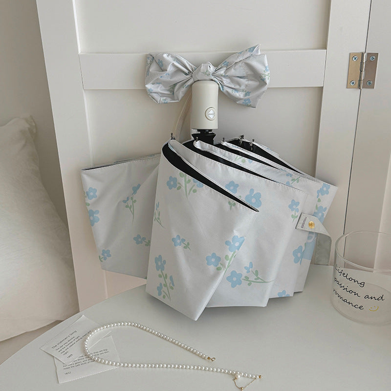 Damen Faltender Regenschirm mit stilvollem Blumendesign Brehn