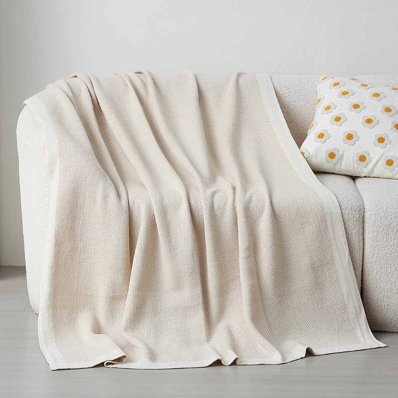 Damen Elegante Kuscheldecke aus weichem Strick mit geometrischem Muster Brehn