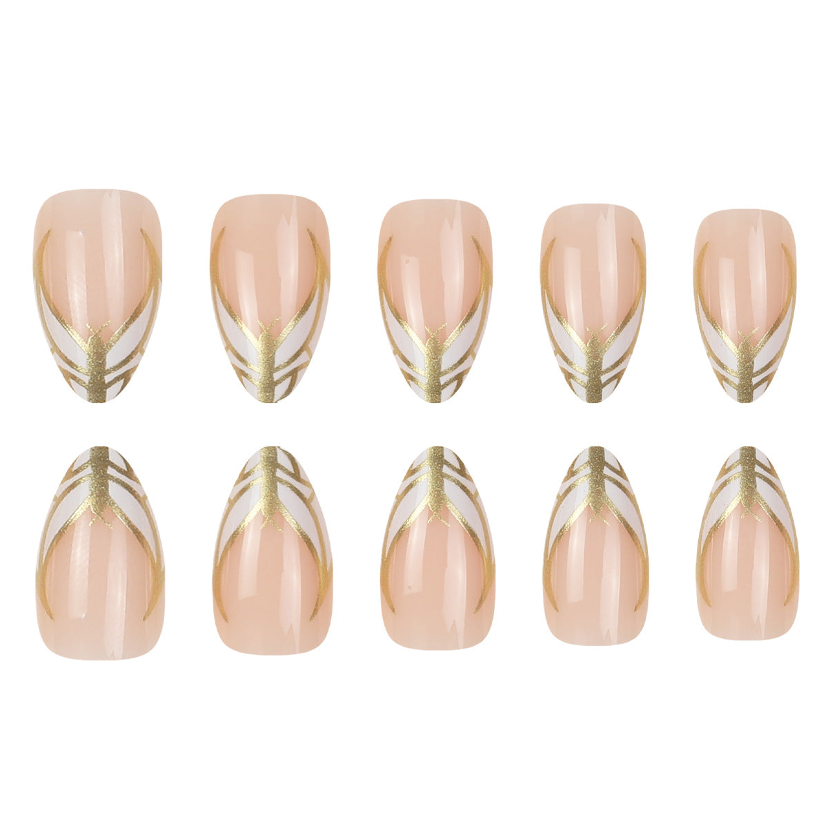 Dekorative Stiletto Druck-Nagelkunst Brehn