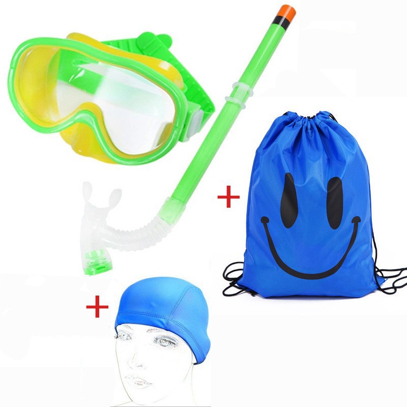 Taucherbrille Set mit Atmungsaktivem Schnorchel und Wasserdichtem Rucksack Brehn