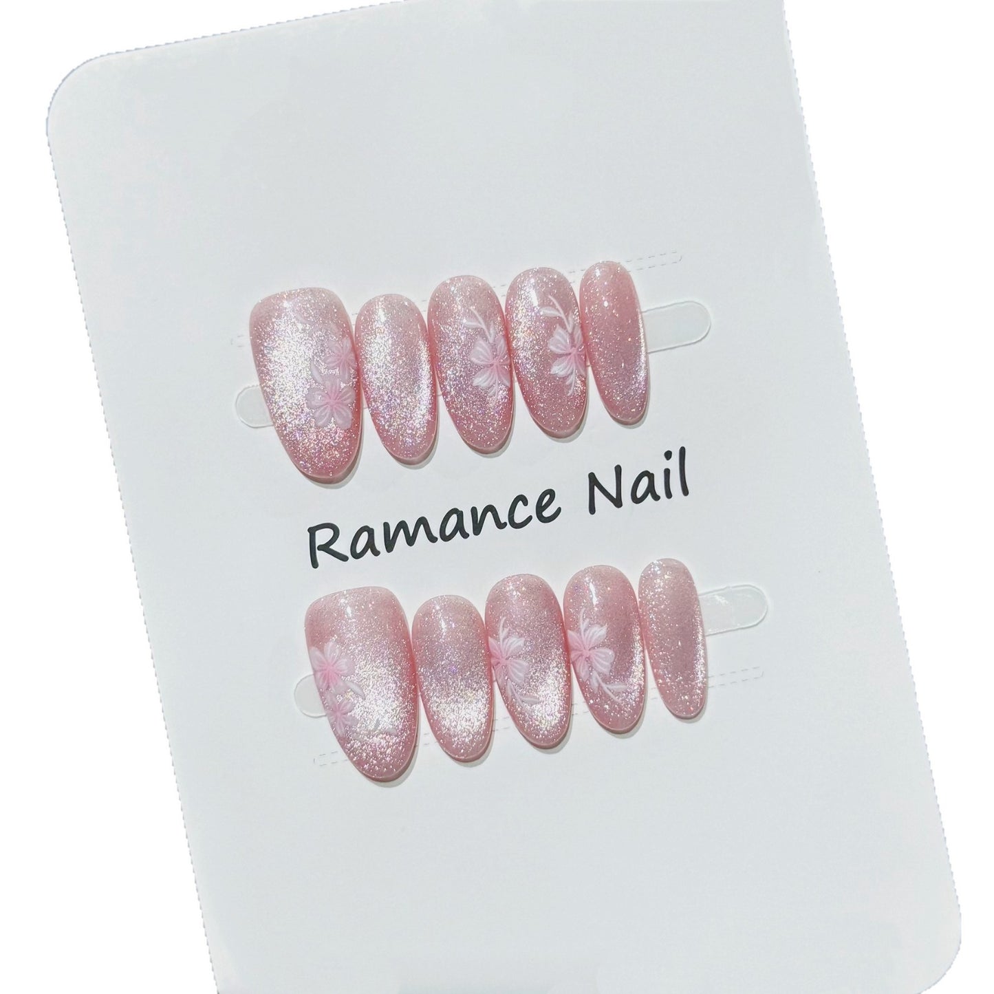 Floral Design Press-On Nail Set Brehn