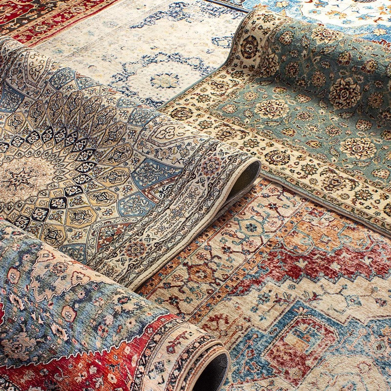 Vintage-inspirierter Blumenmuster-Teppich