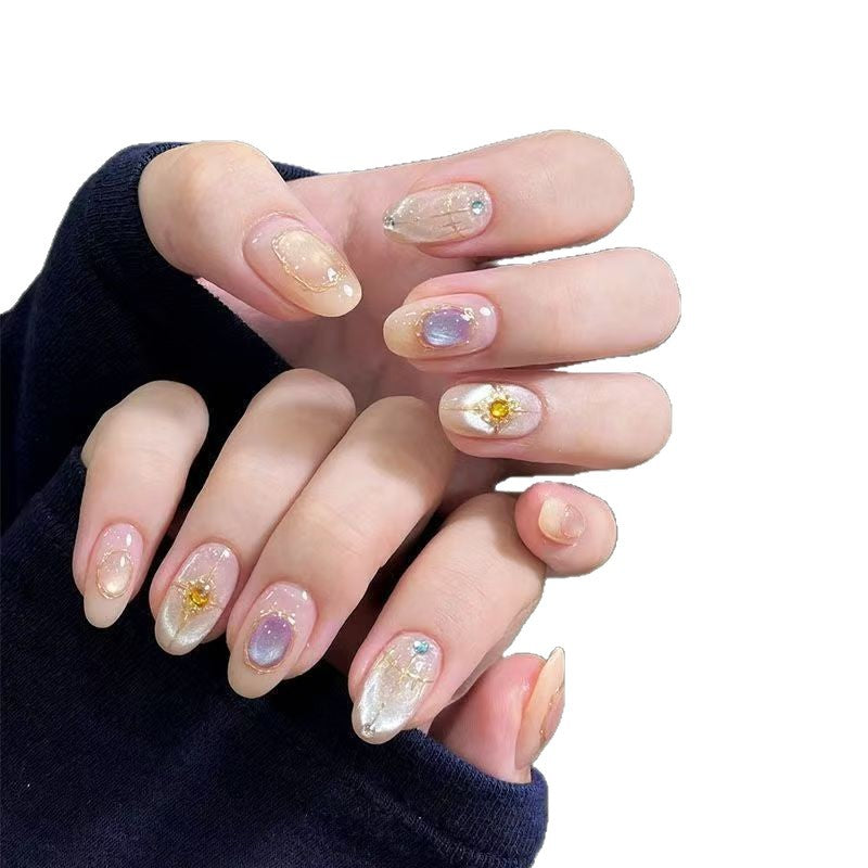 Dekorative Florale Press-On Nagelkunst