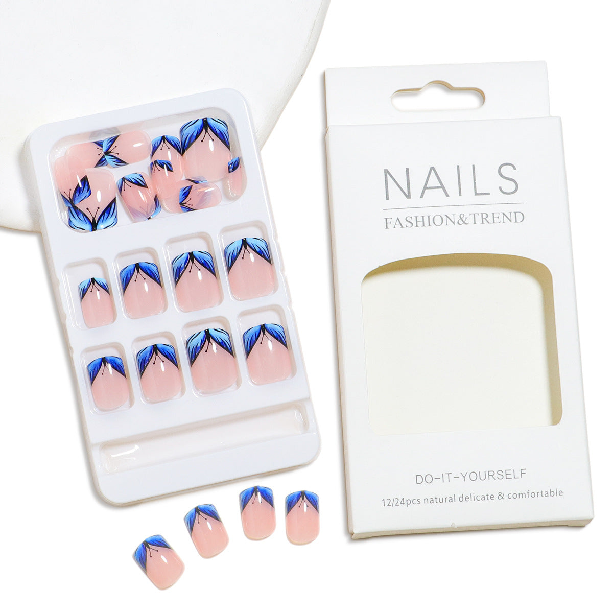 Premium Floral Design Press-On Nail Set Brehn