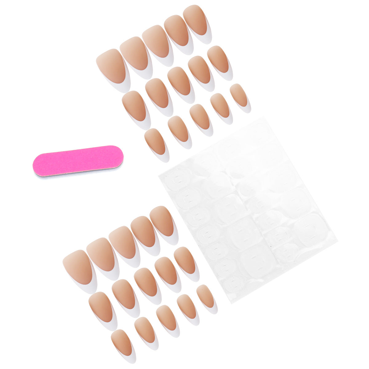 Premium French Tip Press-On Nail Set Brehn