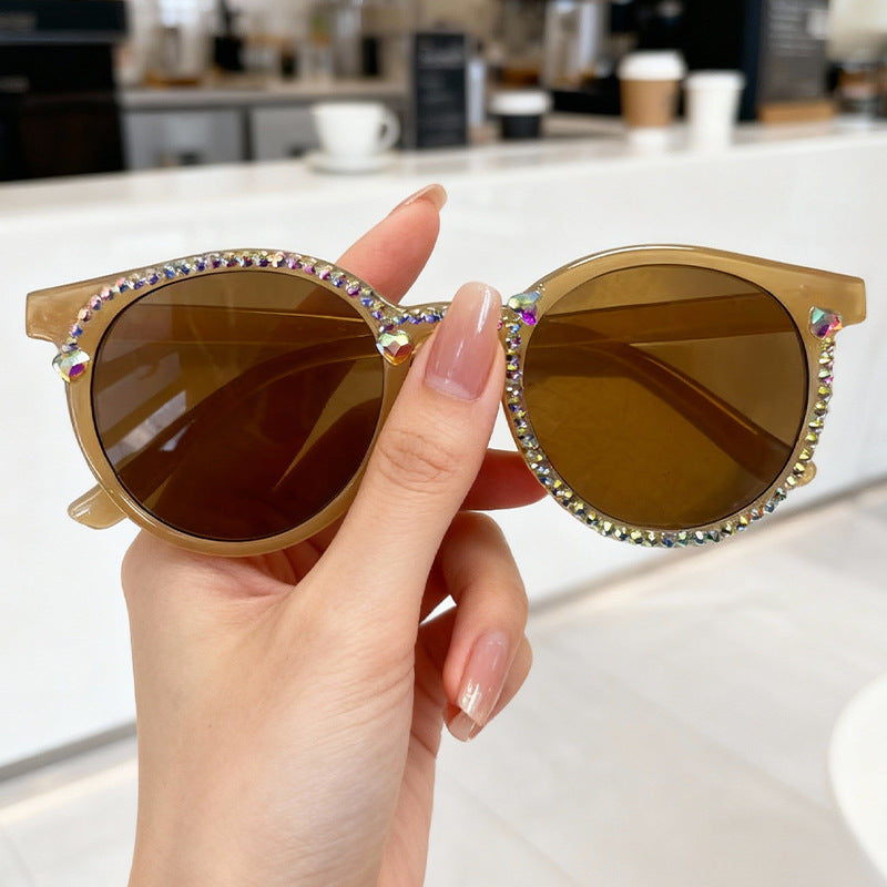 Kristallverzierte Katzenaugen-Sonnenbrille Brehn