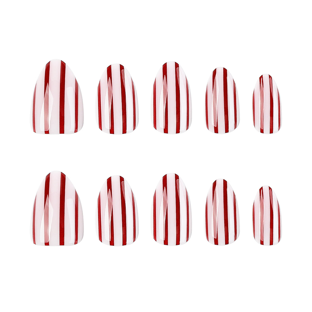 Kunstvolle Nailart mit gestreiftem Design Brehn