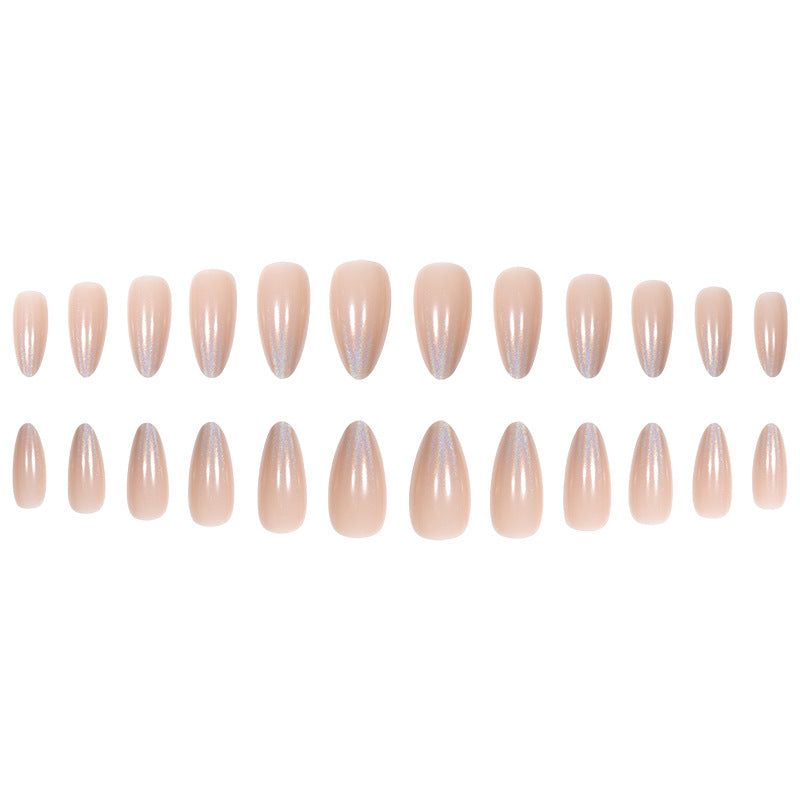 Glamouröse Lange Stiletto Press-On Nägel mit holografischem Finish Brehn