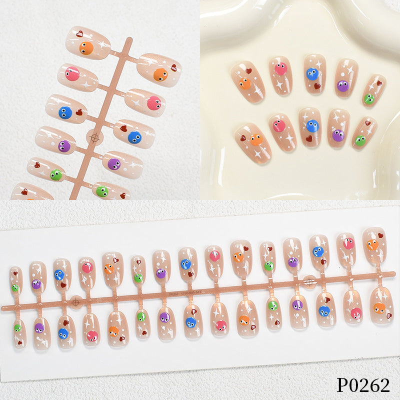 Verspieltes Cartoon-Fisch-Design Press-On Nagelset Brehn