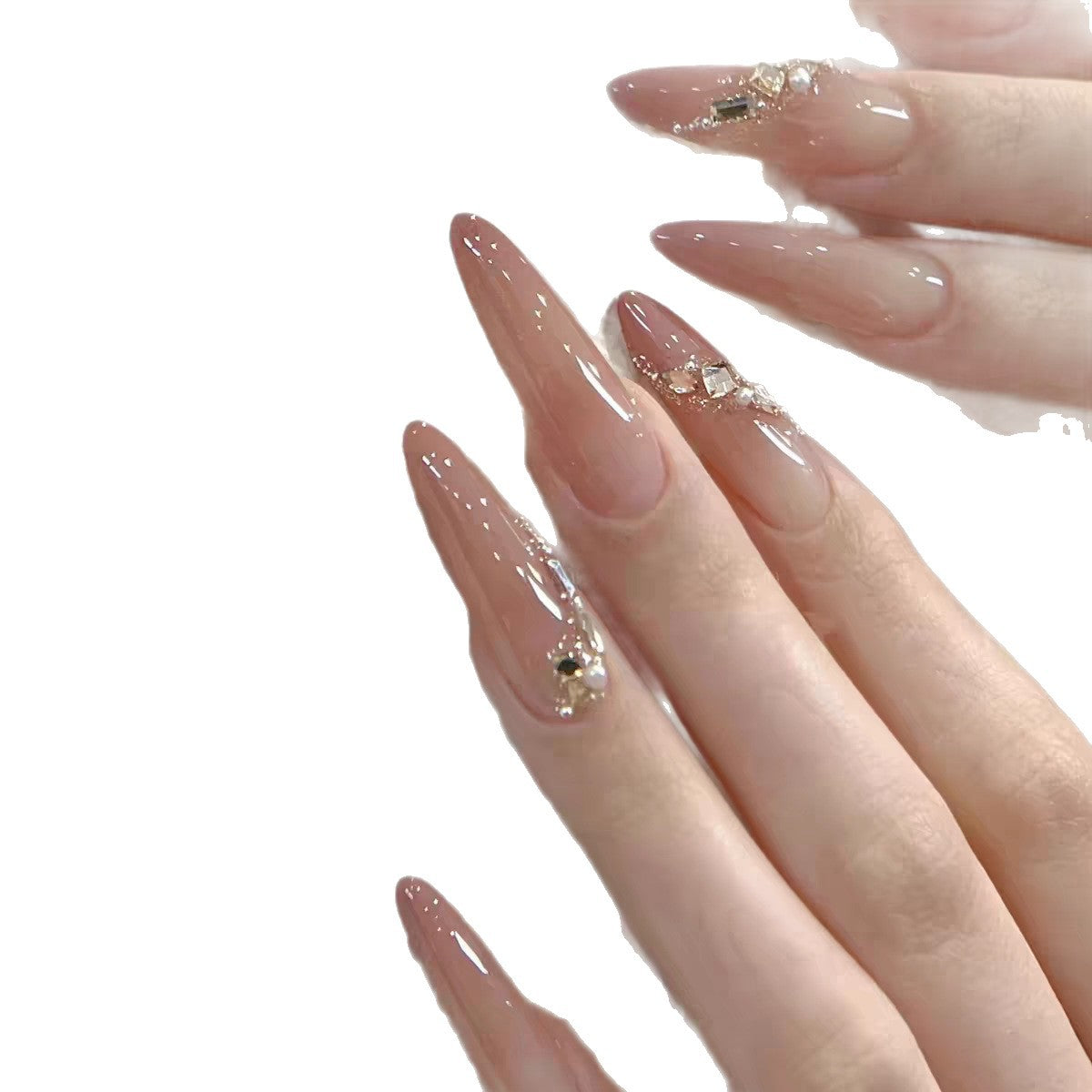 Glamourös Press-On Nail Art Set Brehn