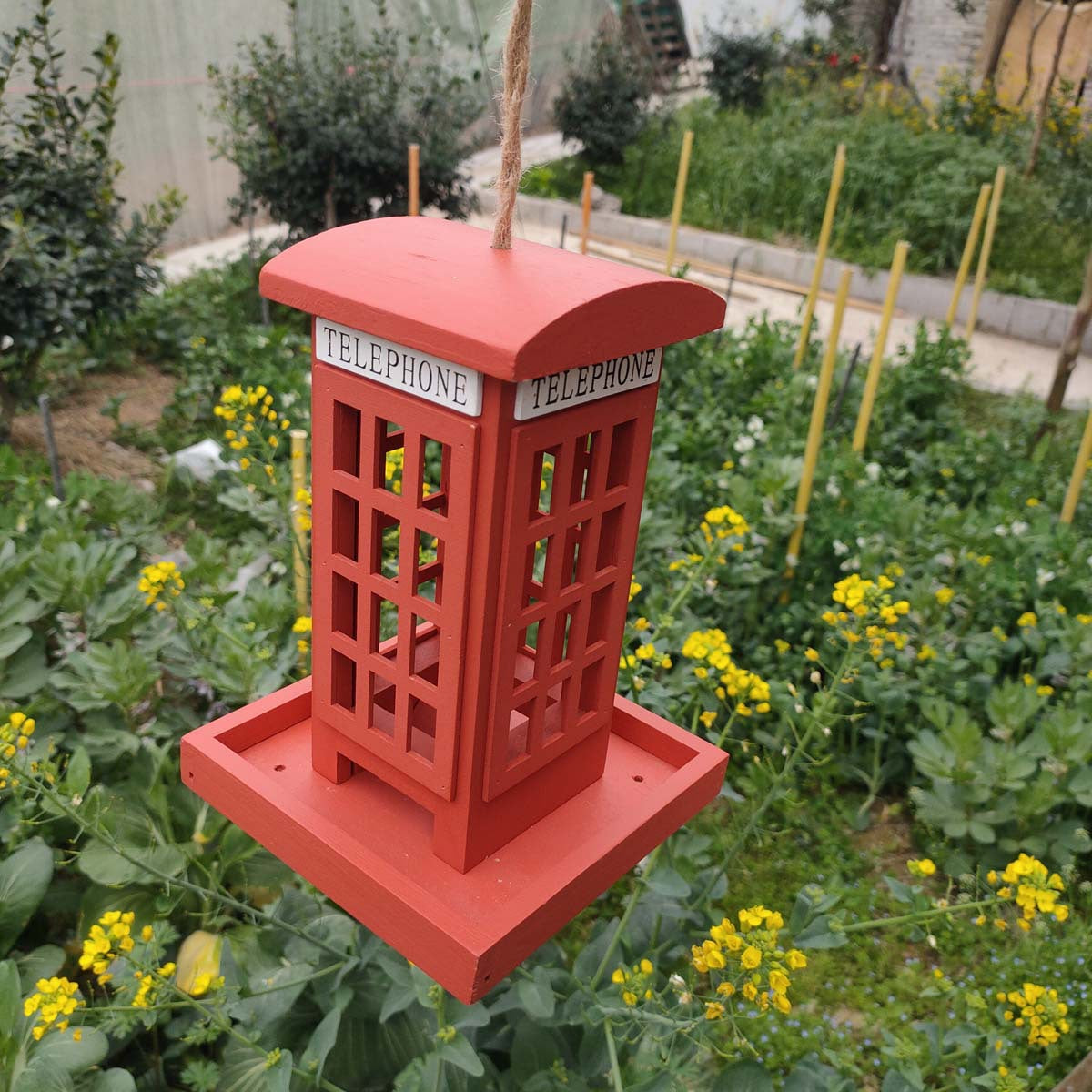 Vintage Telefonzelle Vogelhaus Brehn