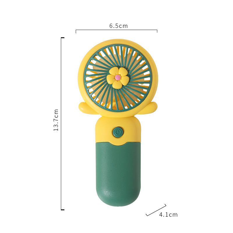 Unisex Tragbarer Handventilator mit fröhlichem Blumen-Design Brehn