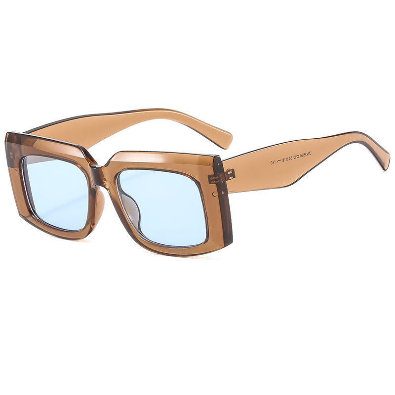 Damen Modische Sonnenbrille mit markantem quadratischem Rahmen und UV-Schutz Brehn