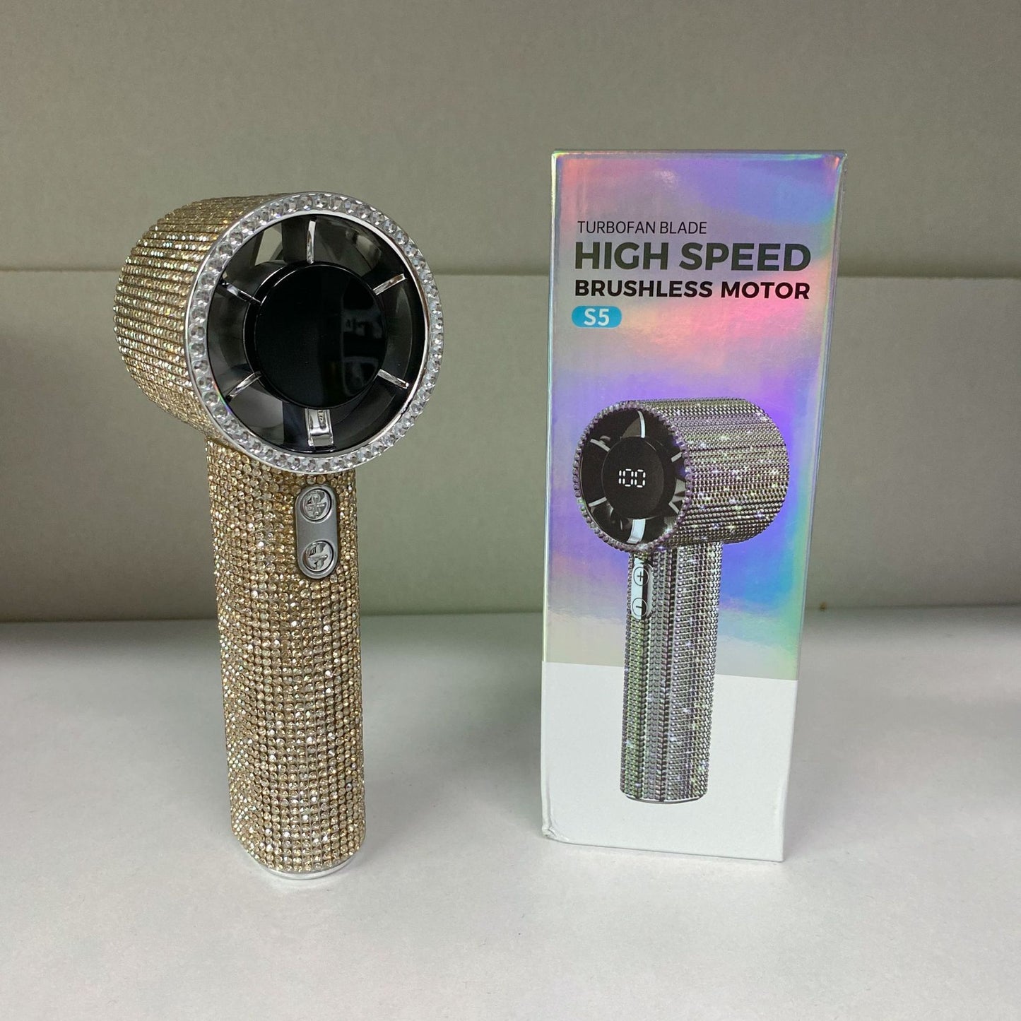 Damen Hochleistungs-Handheld-Fön mit brillanten Akzenten Brehn