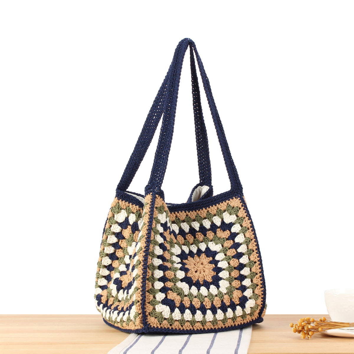 Handtasche Im Kreativen Granny-Quadrat-Design Brehn