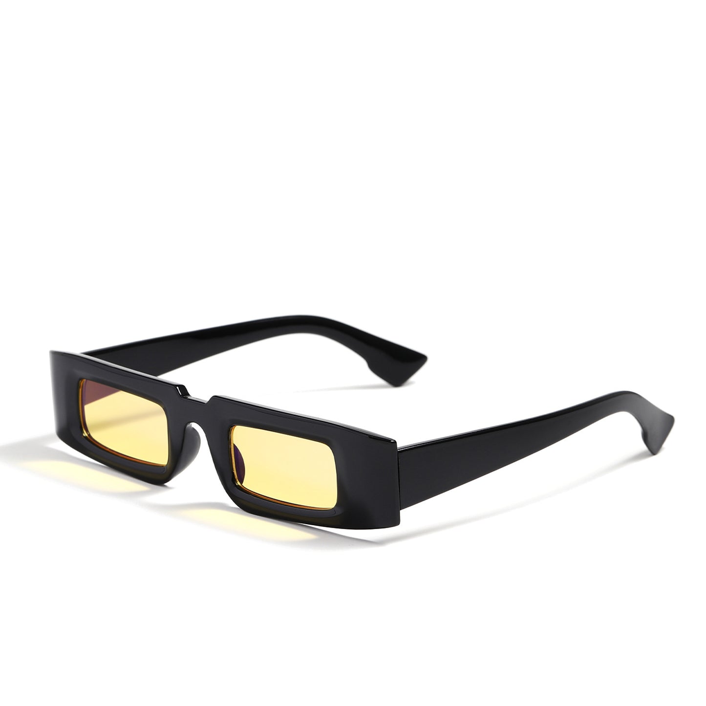 Damen modische geometrische Sonnenbrille mit transparentem Rahmen und polarisierenden Gläsern Brehn