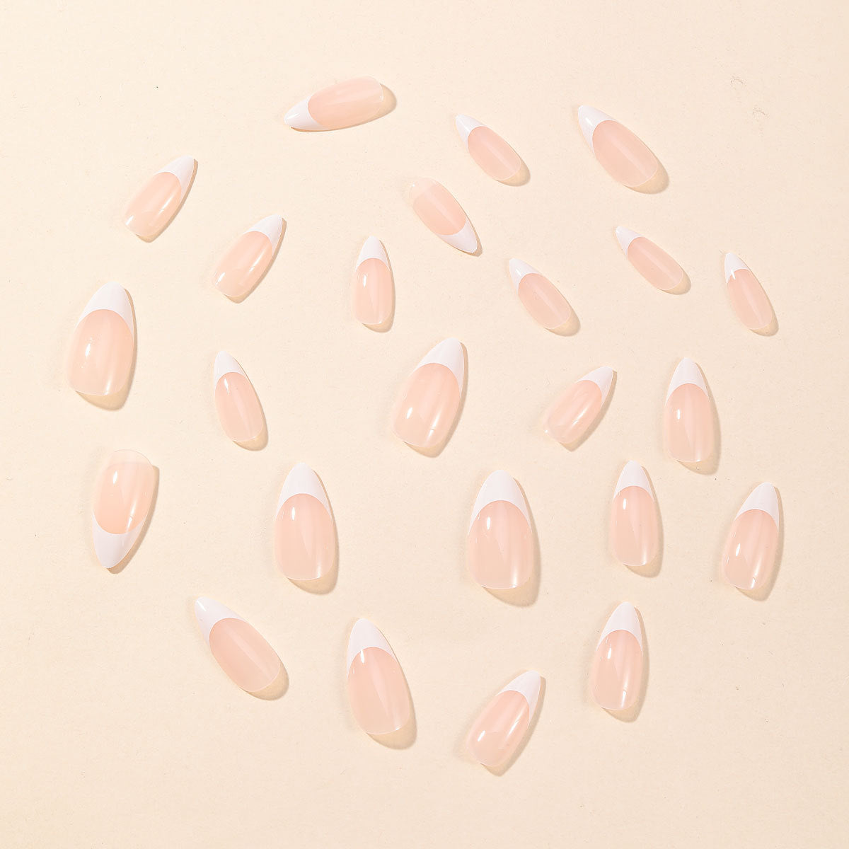 Elegante französische Spitze Stiletto Nagelkunst Verlängerungen Brehn