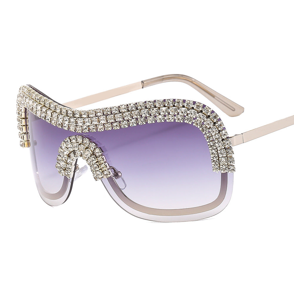 Damen Glamouröse Sonnenbrille mit funkelndem Strassrahmen Brehn
