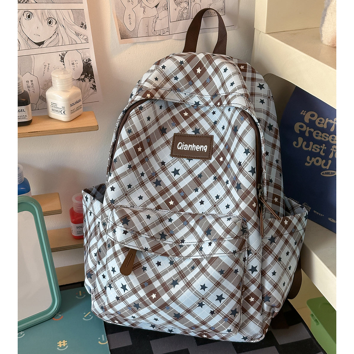 Stylische geometrisch gemusterte Rucksack Brehn