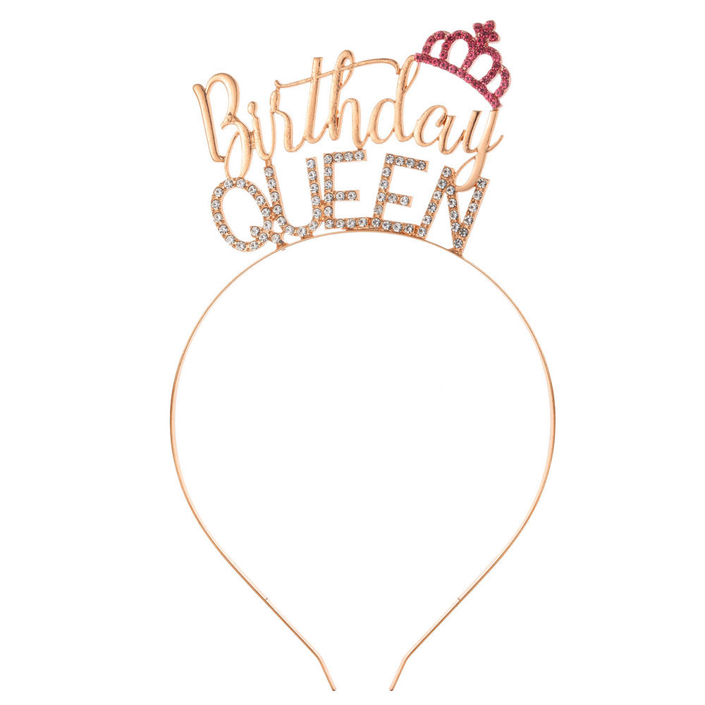 Damen Glitzernder Haarreif mit "Birthday Queen"-Schriftzug Brehn
