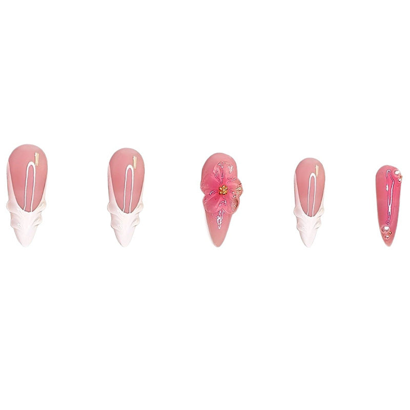 Floral 3D Press-On Nagelkunst Brehn