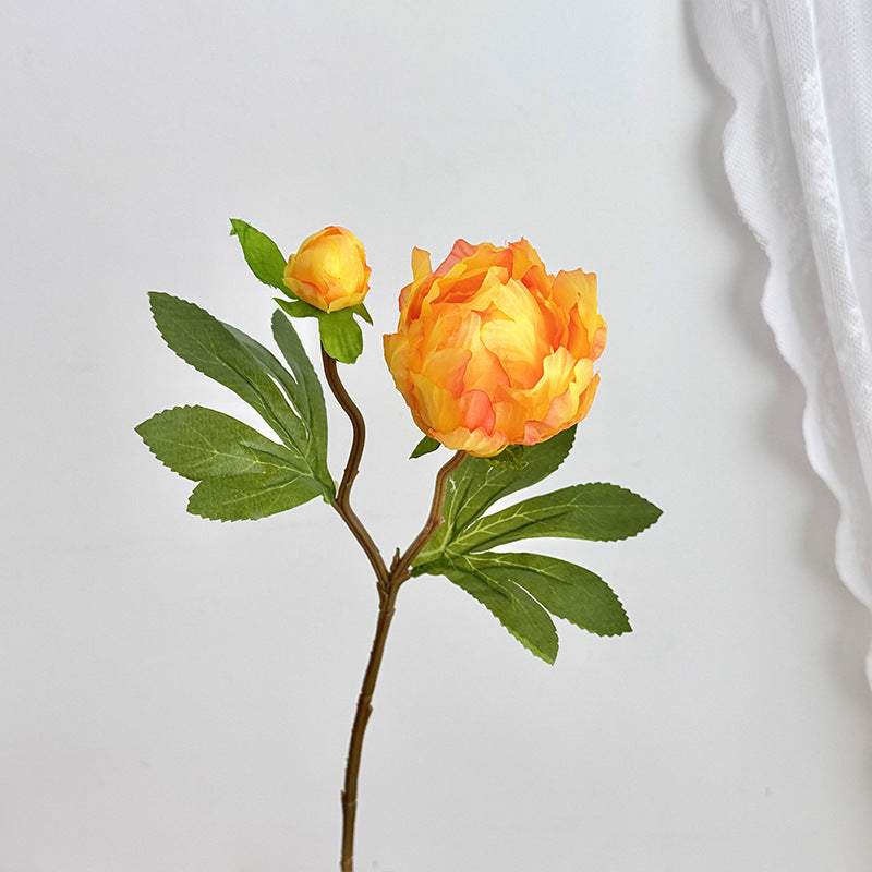 Künstlicher Pfingstrosenstrauß mit zarten Blüten und Blättern Brehn