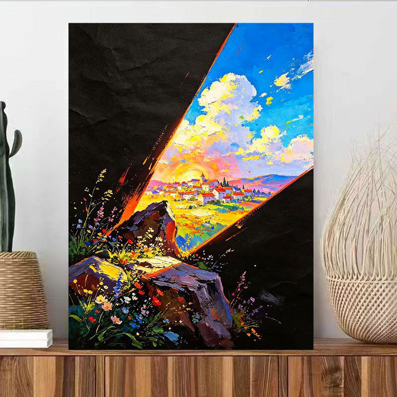 Landschaft inspirierte abstrakte Wandkunst Brehn