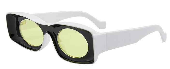Moderne Statement Block Rahmen Sonnenbrille