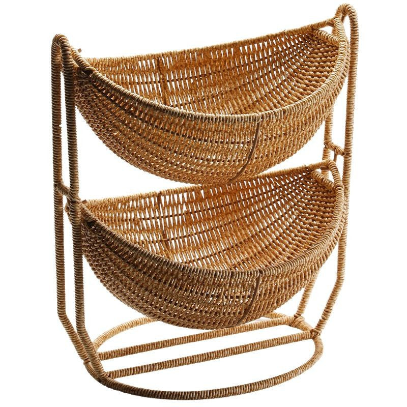 Damen Zweistufiger Rattankorb Brehn