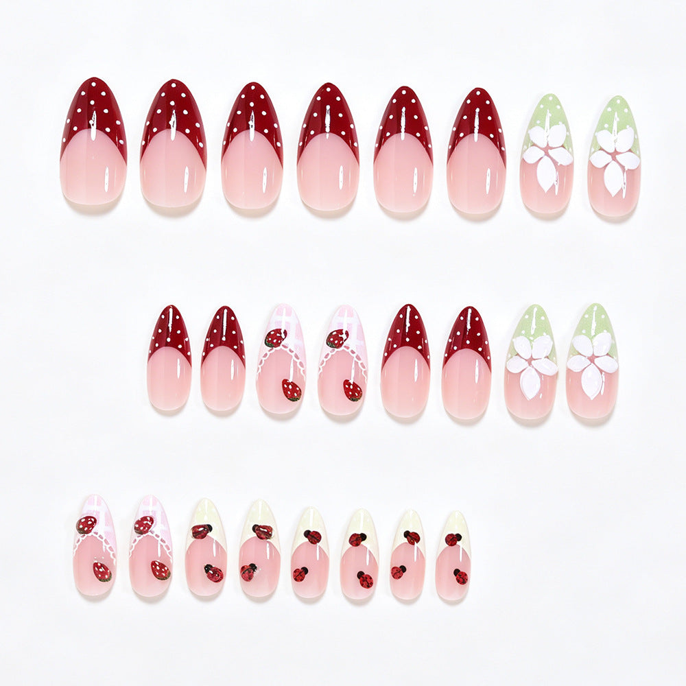 Kreatives Blumendesign Press-On Nagelkunst Set Brehn