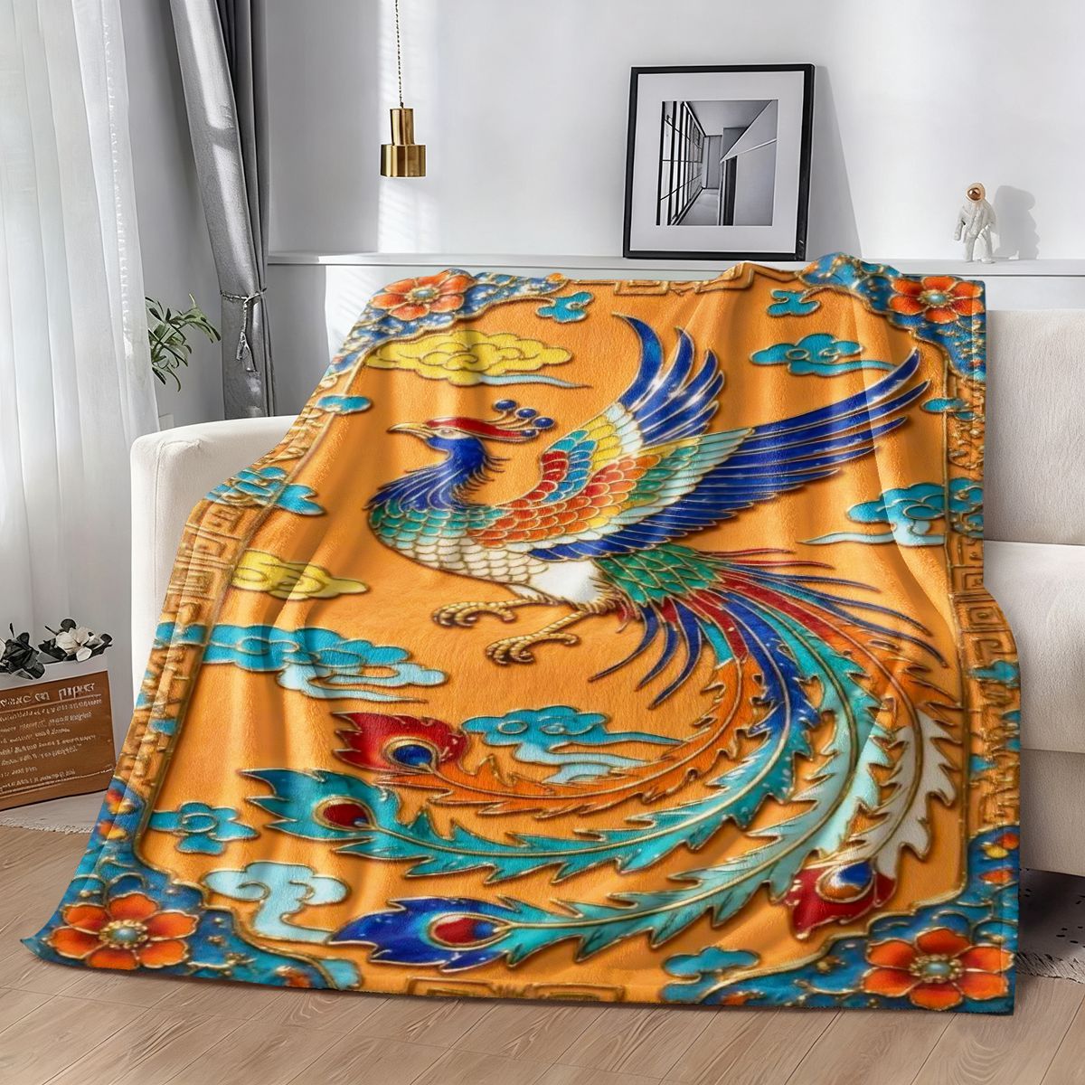 Kuschelige Phoenix-Themen Fleece-Decke
