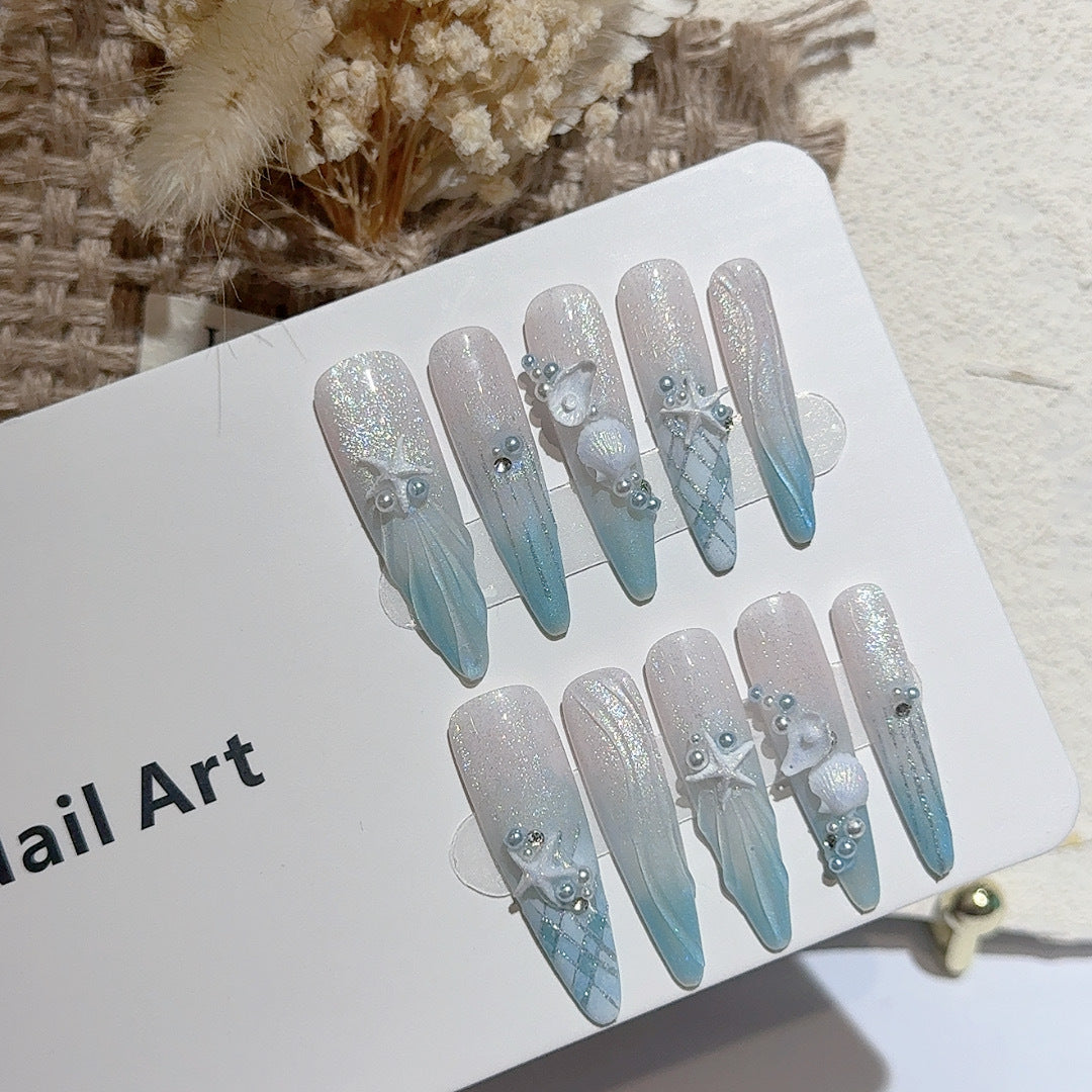 Küstenmotiv Decorative Press-On Nagelkunst
