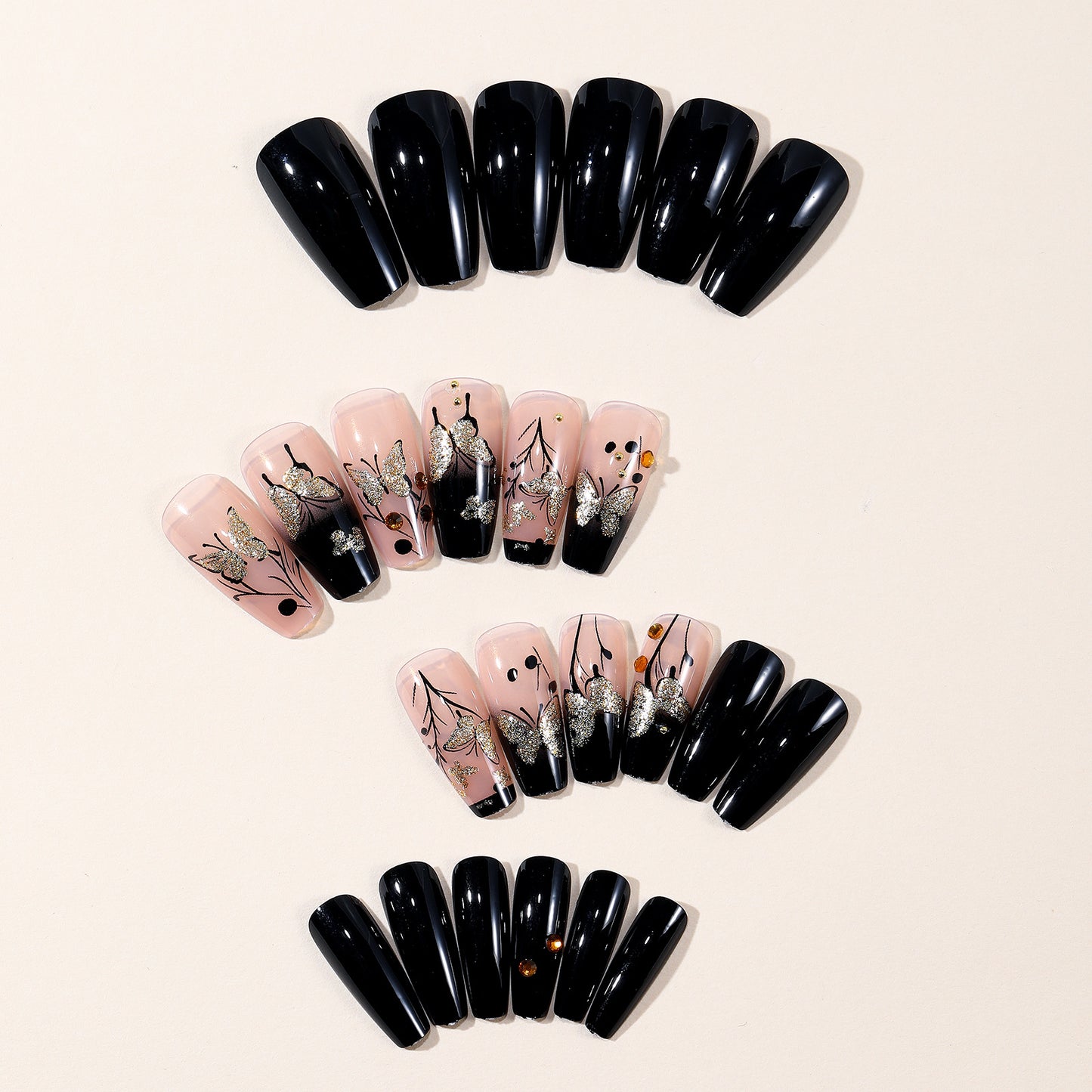 Künstlerisches Schmetterlings-Nagelkunst-Set Brehn