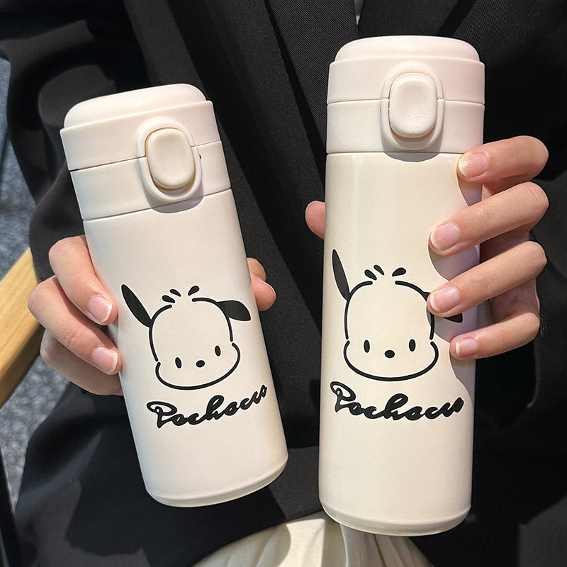 Damen Isolierflasche mit sicherem Klappverschluss und niedlichem Tiermotiv Brehn