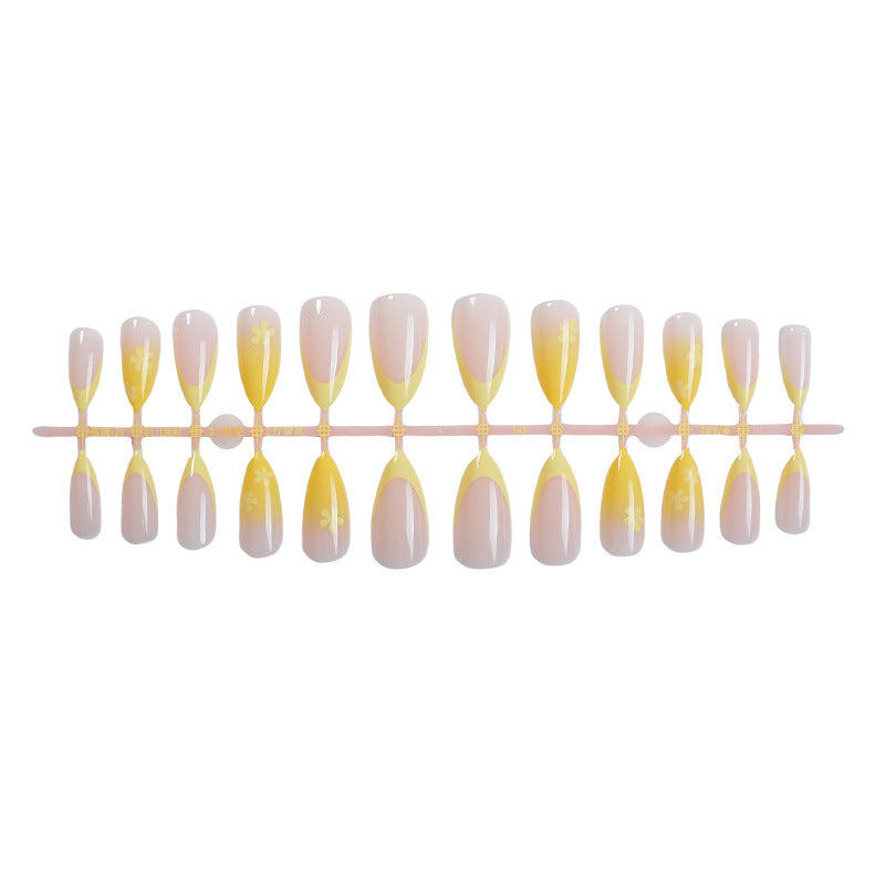 Vibrante florale dekorative Press-On-Nagelset Brehn