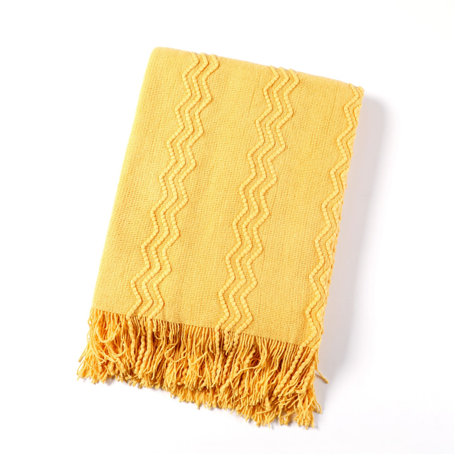 Damen Gemütliche Strickdecke mit modernem Zickzack-Muster Brehn
