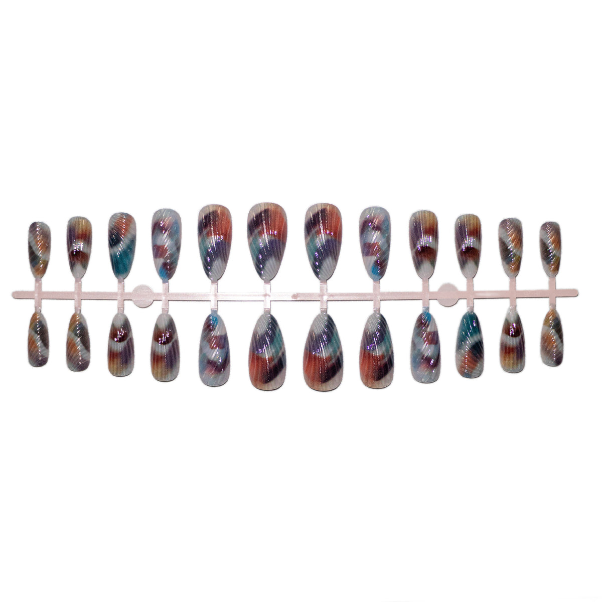 Künstlerisches Muscheln-inspiriertes Nagelkunstset
